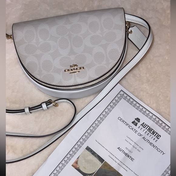 Coach Cream Ellen Crossbody Bag with Gold-Tone Hardware w/COA - Picture 3 of 17